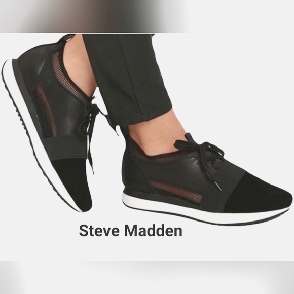 Steve Madden Shoes - Steve Madden Altitude Olive Green Suede Mesh Sneaker sz 9.5M